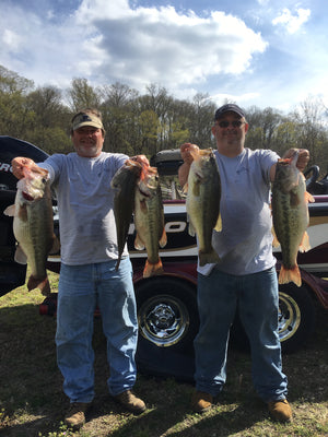 Scotty Johnston and Tim Rikard with 28.44 caught on Johnston Lures football jigs. 